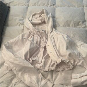 Women's White Hooded Jacket